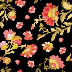 Watercolor paisley seamless pattern N19