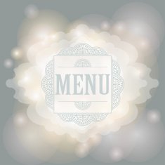 Calligraphic frame on magical lights background N2