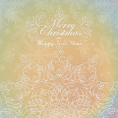 Beautiful lace ornament for merry christmas card N2