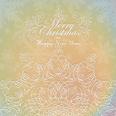 Beautiful lace ornament for merry christmas card N4