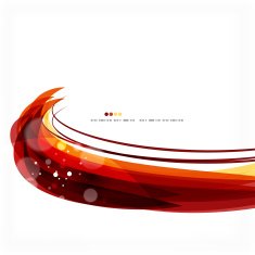 Red orange bright feather lines concept N10