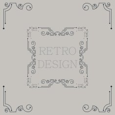 Vector vintage decorative frames N7