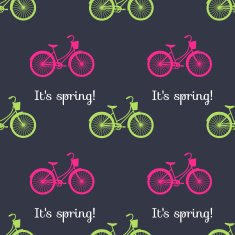 seamless spring pattern bikes N2