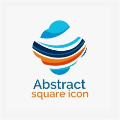 Clean elegant circle shaped abstract geometric icon Universal for any N3