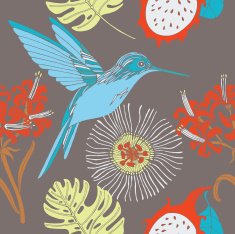 Seamless tropical floral pattern background