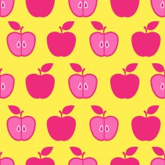 colorful seamless retro apple pattern in vector