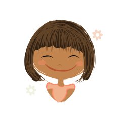 Cute Girl Smiling Sketch For Your Design N79