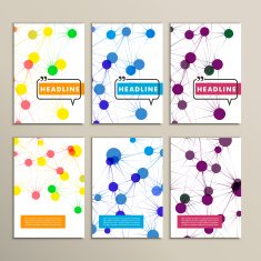 colorful abstract molecule on a white background N2