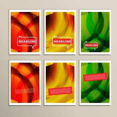 abstract bright colors brown yellow and green