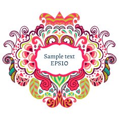 Hand drawn pattern with flowers