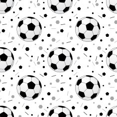 Footballs seamless pattern