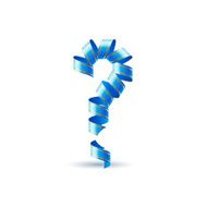 Question mark made of spiral ribbon