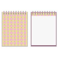 Floral style pink and yellow notebook cover design