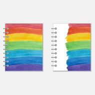 Notebook cover design with rainbow