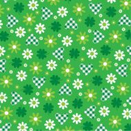 green hearts and flowers