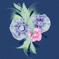 Abstract floral background Vector abstract flowers N2