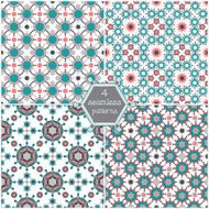 4 different vector seamless patterns (tiling) N3
