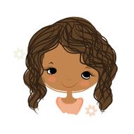 Cute Girl Smiling Sketch For Your Design N83