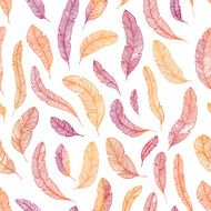 colorful feathers seamless pattern N2