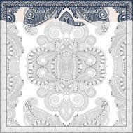 unique coloring book square page for adults - floral authentic N29