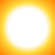 Bright yellow sun geometric background with white center