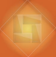 Transparent glass frame Web design template
