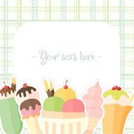 Summer ice cream background