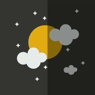 night sky icon great for any use Vector EPS10