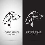 Vector image of an dalmatian dog design