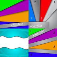 Collection of abstract multicolored backgrounds Eps 10 design