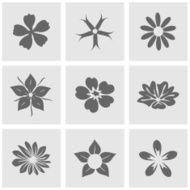 Flower icons set great for any use Vector EPS10