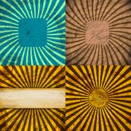 Set Vintage Colored Rays background N4