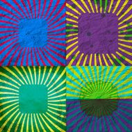 Set Vintage Colored Rays background N5
