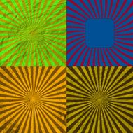 Set Vintage Colored Rays background N6