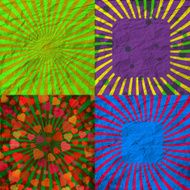 Set Vintage Colored Rays background N7