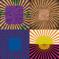 Set Vintage Colored Rays background N8