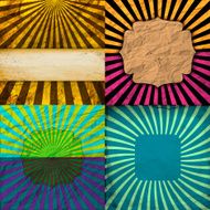 set of Old vintage paper template texture N8