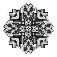 celtic knot pattern card mandala amulet N4