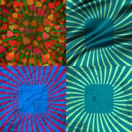Set Vintage Colored Rays background N9