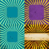Set Vintage Colored Rays background N14