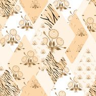 Patchwork wild floral seamless pattern texture background