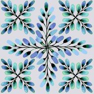Seamless pattern The cross-shaped beam of willow buds