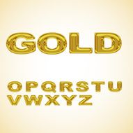 Alphabet stylized gold