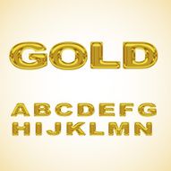 Alphabet stylized gold N2