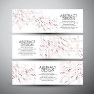 Vector banners set with abstract technology