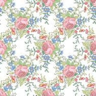 Floral seamless pattern Flower rose background N3