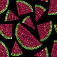 Seamless watermelon texture endless fruit background Abstract dessert backdrop