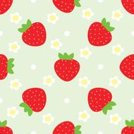 Seamless vector strawberry pattern N2