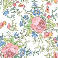 Flower pattern Floral seamless texture with flowers