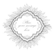 Floral frame Leaves vintage border